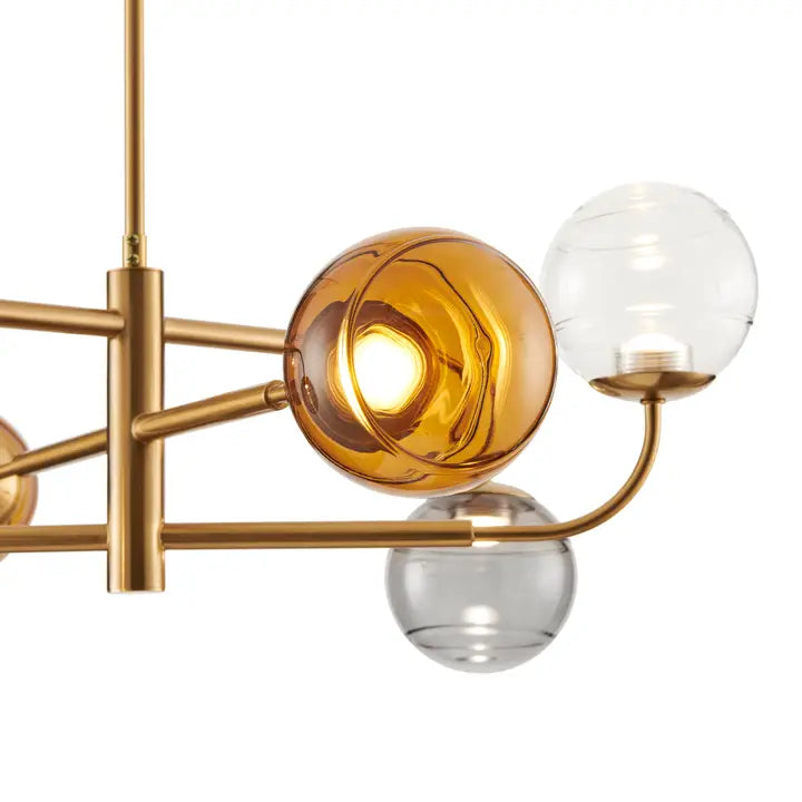 16.7in Brushed Gold LED Pendant – Dimmable Fixture