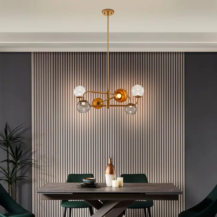 16.7in Brushed Gold LED Pendant – Dimmable Fixture