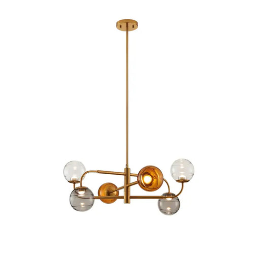 16.7in Brushed Gold LED Pendant – Dimmable Fixture