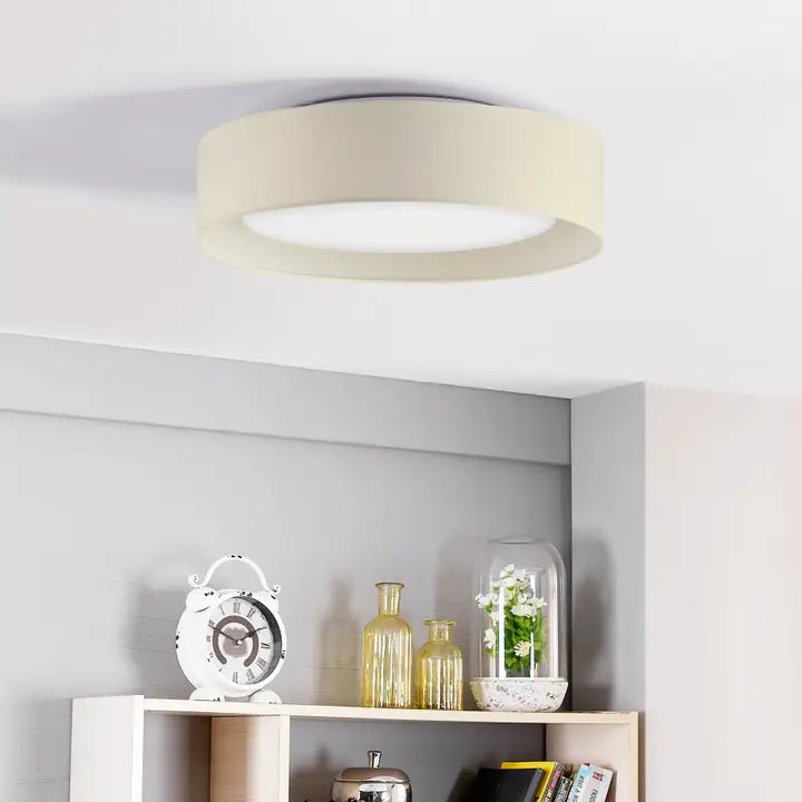 Naomi Flush Mount – Beige Exterior, White Interior