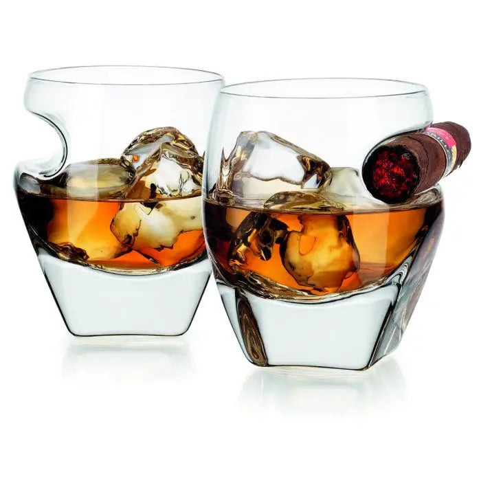Arturo Cigar Whiskey Glasses – Set of 2, 12 oz